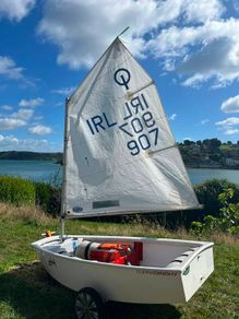 Optimist sailing dinghy
