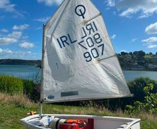 Optimist sailing dinghy