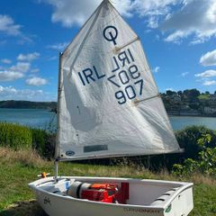 Optimist sailing dinghy