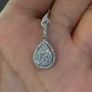 Certified Moissanite Teardrop Pendant Necklace Image 6