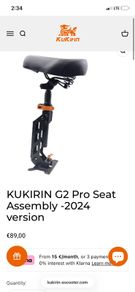Kugo g2 pro seat