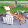 Adirondack recliner  made of acacia hardwood with footrest Image 2