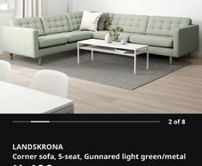 Ikea Landskrona sofa armchair and footstool
