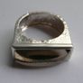 Vintage 925 Sterling Silver Ring with Rectangular Stone Image 4
