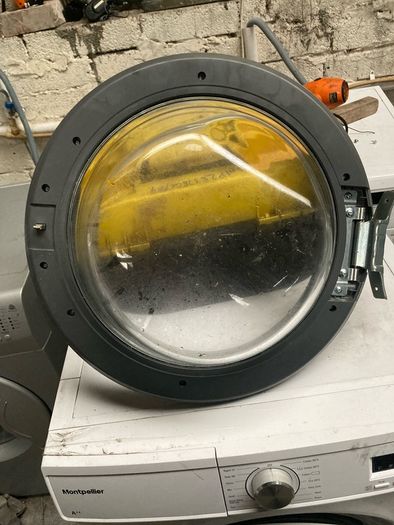 Silver Hotpoint Washing Machine Door