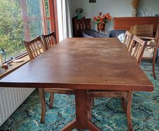 FREE: Mahogany Extending Dining Table & 8 Vintage/Antique Chairs (Must Take All)