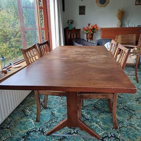 FREE: Mahogany Extending Dining Table & 8 Vintage/Antique Chairs (Must Take All)
