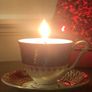 Vintage tea cup and saucer candle Image 6