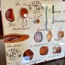 Elegant Retro Graphic French Bread and Cheese Serving Board in Glazed Ceramic Image 4