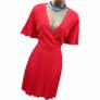 Karen Millen Red Floral Laser-Cut Pleat Dress Image 7