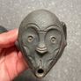 Small Tribal Art Pottery Mask African Ceramic Wall Decor Image 6