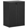 Garden Storage Cabinet Black Image 2