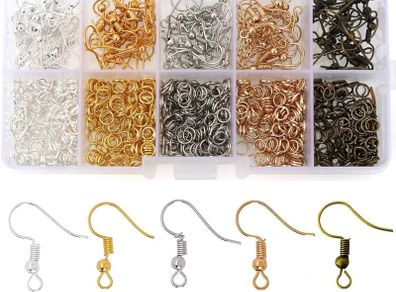 Earring Hooks, Jump Rings, 1150Pcs Earring Making Kit for DIY Earring Making