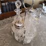 Silver & Cut Glass Condiment Set. Image 8