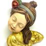 Vintage Hand Carved Wooden Putto figurine Image 3