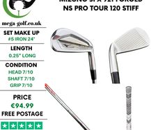 Mizuno JPX 921 Forged #5 Iron 24 Degree / NS Pro Tour 120 Stiff