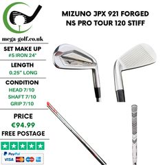 Mizuno JPX 921 Forged #5 Iron 24 Degree / NS Pro Tour 120 Stiff