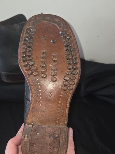 1940's WWII Hobnailed Black Work Boots