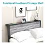 Double Bed Metal Platform Bed Frame with Wood Headboard Image 5