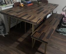 Solid Wood Dining Table & Bench  Michael Murphy Furniture