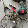 Bosch Modified Impact drill modified to use on a 12v car battery and 100 impact drill bits Image 8