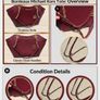 Michael Kors Burgundy Leather Tote Bag (Gold Hardware & Charm) Image 4