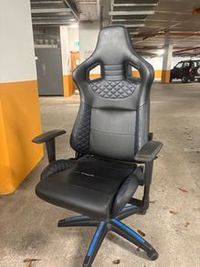 Gaming Office Chair Reclining Adjustable Arms Needs Minor Repair