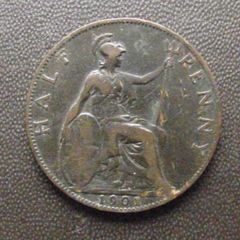 1901 Great Britain. Victoria. Half Penny