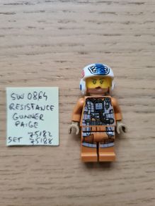 lego sw0864 resistance gunner paige, set star wars 75182, 75188