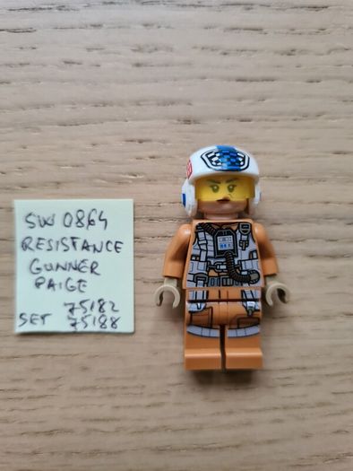 lego sw0864 resistance gunner paige, set star wars 75182, 75188