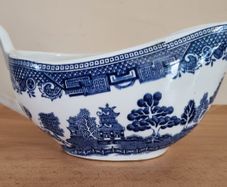 Large Arklow Pottery willow gravy boat
