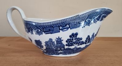 Large Arklow Pottery willow gravy boat