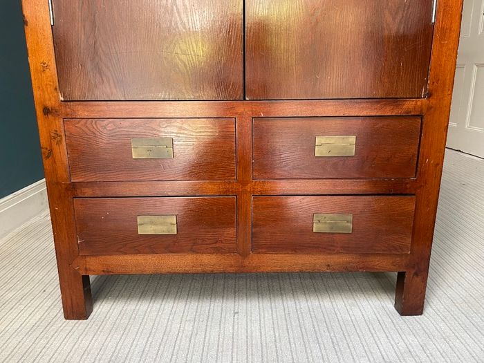 Solid Wood Double Wardrobe with Drawers- 2nd hand