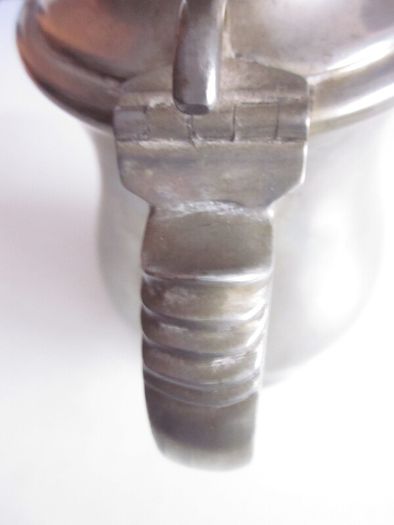 Antique English Pewter Lidded Tankard