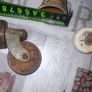 3 Antique Casters 2 with Porcelain Wheels and 1 with Brass Wheel Postage Available or Collection Image 4