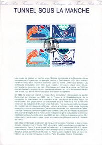 1994 Great Britain & France Joint Issue Presentation Pack to celebrate opening of Channel Tunnel with set of each countries Commemorative Stamps with First Day of Issue cancel incl embossed cancel