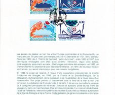 1994 Great Britain & France Joint Issue Presentation Pack to celebrate opening of Channel Tunnel with set of each countries Commemorative Stamps with First Day of Issue cancel incl embossed cancel