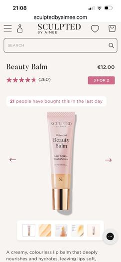 Sculpted by Aimee Beauty Balm Lips & Skin Nourishment in Shade Clear