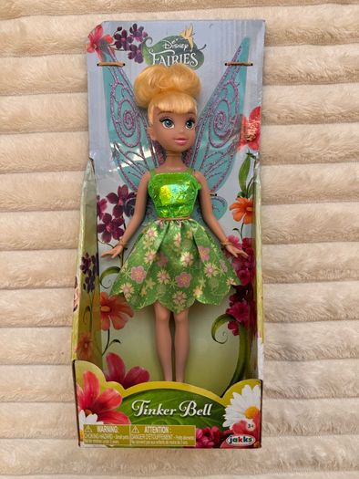Disney Fairies Jakks Pacific Tinker Bell Fashion Doll approx. 23cm. Damaged Box and wing - a bit Please see photos