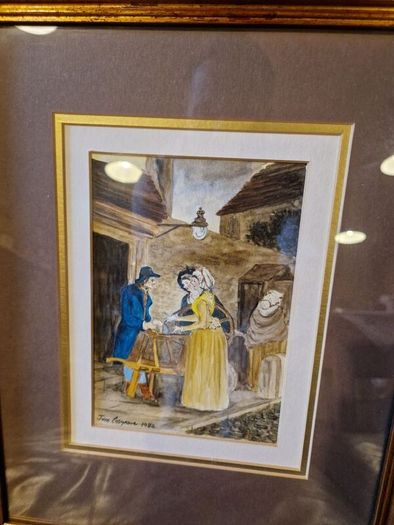 Signed watercolour painting