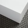 High Gloss White Coffee Table Modern Square Monobloc Living Room Centre Table Image 3