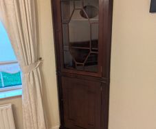 Vintage Mahogany Corner Display Cabinet