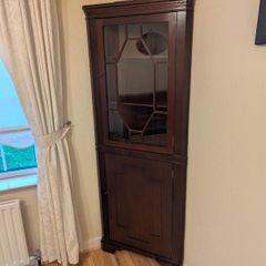 Vintage Mahogany Corner Display Cabinet