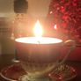 Vintage tea cup and saucer candle Image 7