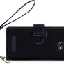 New Htc Windows Phone 8x Premium Pu Leather Wallet Black & Hot Pink  With Floral Interior / Black With Tan Inside Image 3