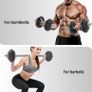 20kg Cast Iron Adjustable Dumbbell Set Hand Weight with Solid Dumbbell Handles Changed into Barbell Handily Perfect for Bodybuilding Fitness Weight Lifting Training Home Gym (FREE POSTAGE) Image 3