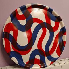 IKEA Large 36 cm Round Serving Tray  Bold Graphic Design (2015)