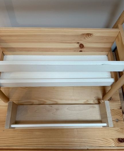 IKEA Set of FLISAT Book Display + Book Shelf partially Painted in White