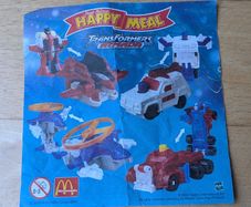 Vintage Transformers flyer from McDonalds Happy Meal 2003