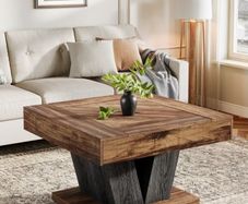 Square Coffee Table Modern Heavy Duty